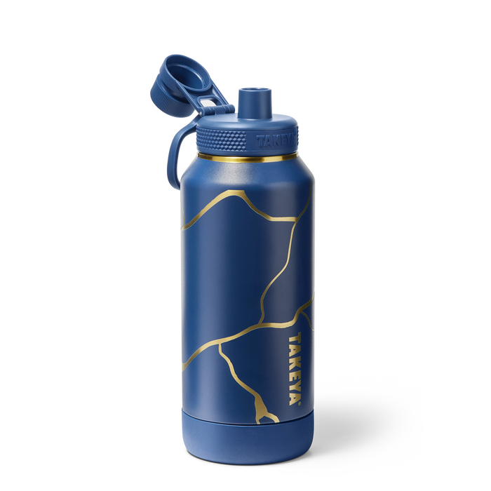 Kintsugi Water Bottle with Spout Lid A7