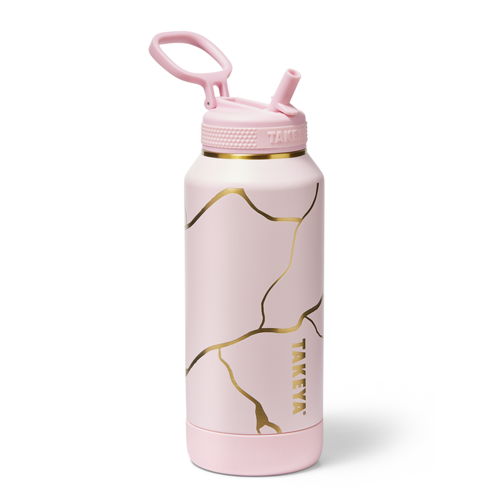 Kintsugi Water Bottle with Straw Lid L5