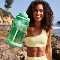 Tritan Motivational Water Bottle With Straw Lid K0
