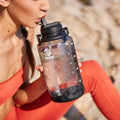Tritan Motivational Water Bottle With Straw Lid K0