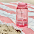 Tritan Motivational Water Bottle With Straw Lid K0