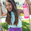 Actives Kids Glow In The Dark Water Bottle With Straw Lid F3