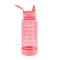 Tritan Motivational Water Bottle With Straw Lid K0