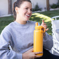 Actives Water Bottle With Straw Lid X4