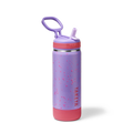 Glow In The Dark Sport Kids Water Bottle Confetti With Straw Lid V9