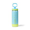 Glow In The Dark Sport Kids Water Bottle Confetti With Straw Lid V9