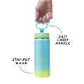 Glow In The Dark Sport Kids Water Bottle Confetti With Straw Lid B7