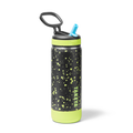 Glow In The Dark Sport Kids Water Bottle Confetti With Straw Lid B7