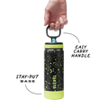 Glow In The Dark Sport Kids Water Bottle Confetti With Straw Lid B7