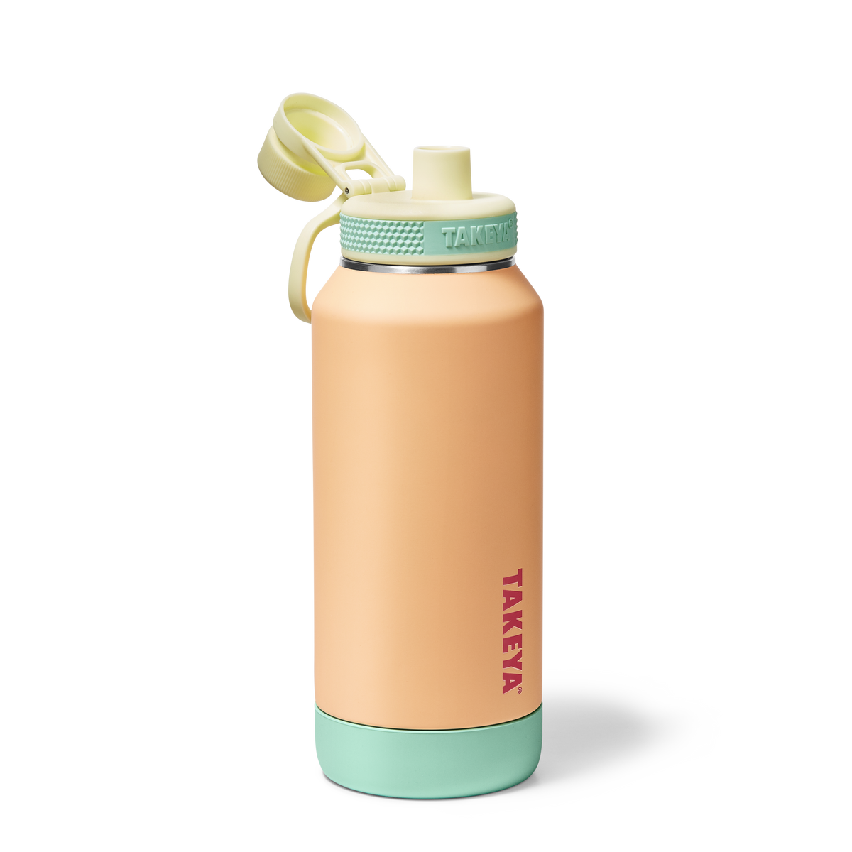 Sport Soft Touch Water Bottle With Spout Lid P8 — 32oz / Peach Jelly