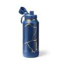 Kintsugi Water Bottle with Spout Lid A7