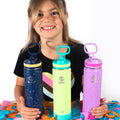 Actives Water Bottle With Straw Lid X4