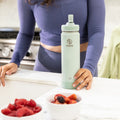 Actives Water Bottle With Straw Lid N1